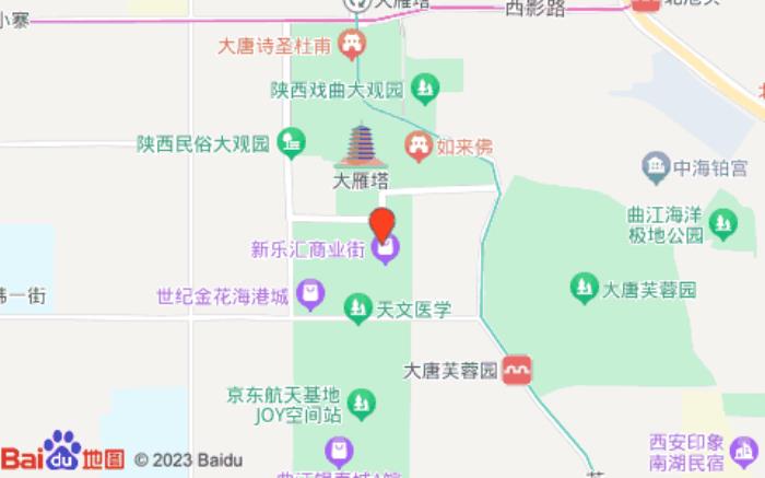 桔子酒店(大雁塔大唐不夜城酒店)位置圖