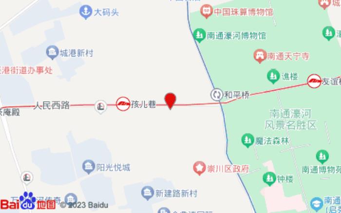 漢庭酒店(南通人民路中醫院店)位置圖 漢庭酒店(南通人民路中醫院店)位置圖